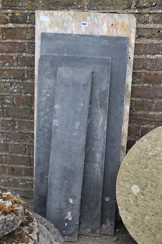Loose marble & slate(-)